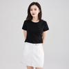 T-shirt a maniche corte a righe stile coreano da indossare sotto girocollo primavera da donna Ins moda donna top ampio taglia grande