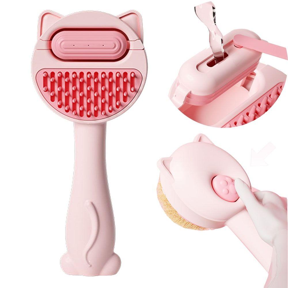 With Water Tank Cat Grooming Brush Self Cleaning Cat Hair Shedding Comb Pet Hair Remover Kittens