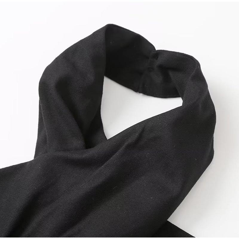 Sexy Halterjurk Vrouwen Zwart Kwastje Rugloos Linnen Mouwloos Vrouwelijke Jurken Mode Strand Lange Dame Vestidos Plus Size Jurk Sukienka Zbiornika