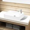 Day and Night - Day and Night Ceramic Washbasin with Tap Hole and White Drain