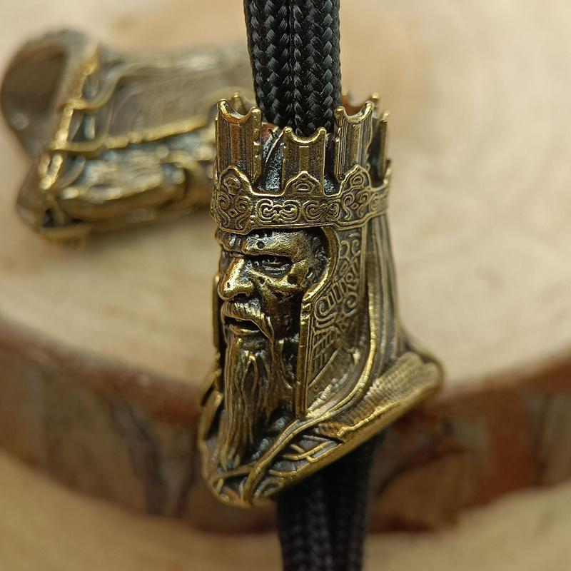 Pope Brass Knife Beads Edc Diy Paracord Woven Bracelet Lanyard Pendants Accessories Pontiff Head Sculpture Outdoor Tool Hangings