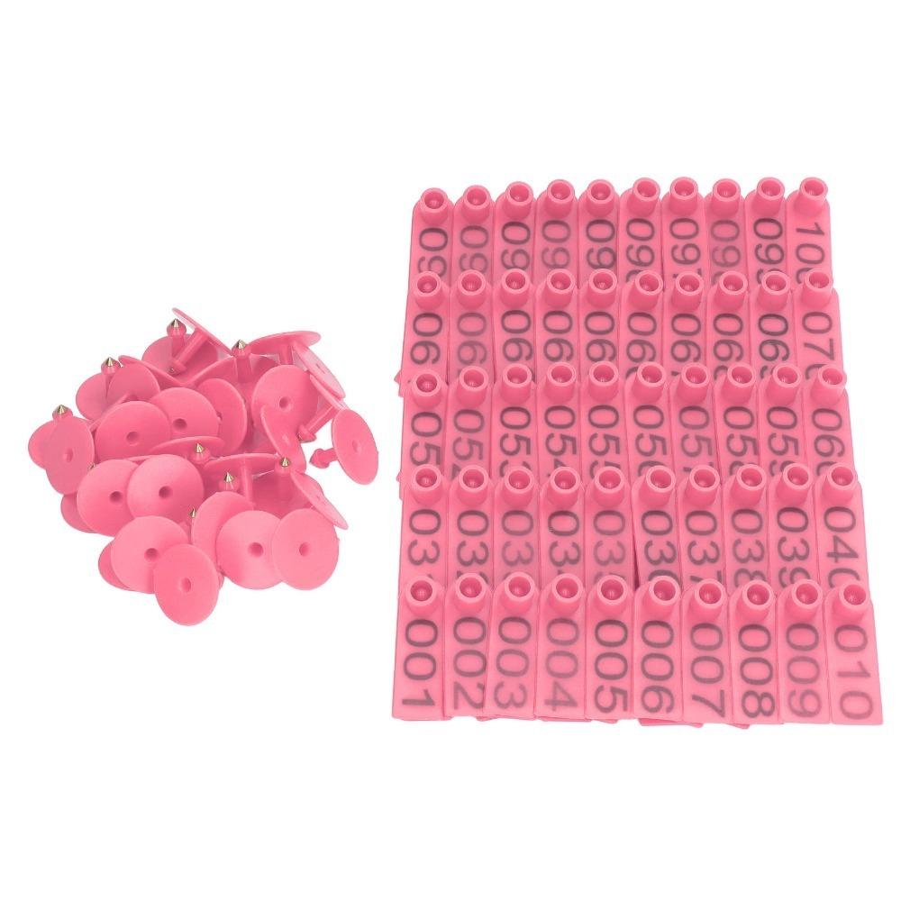100Pcs Lightweight Livestock Ear Tags PP Ear Tags Easy Operation Numbered Livestock Ear Tags  Cow
