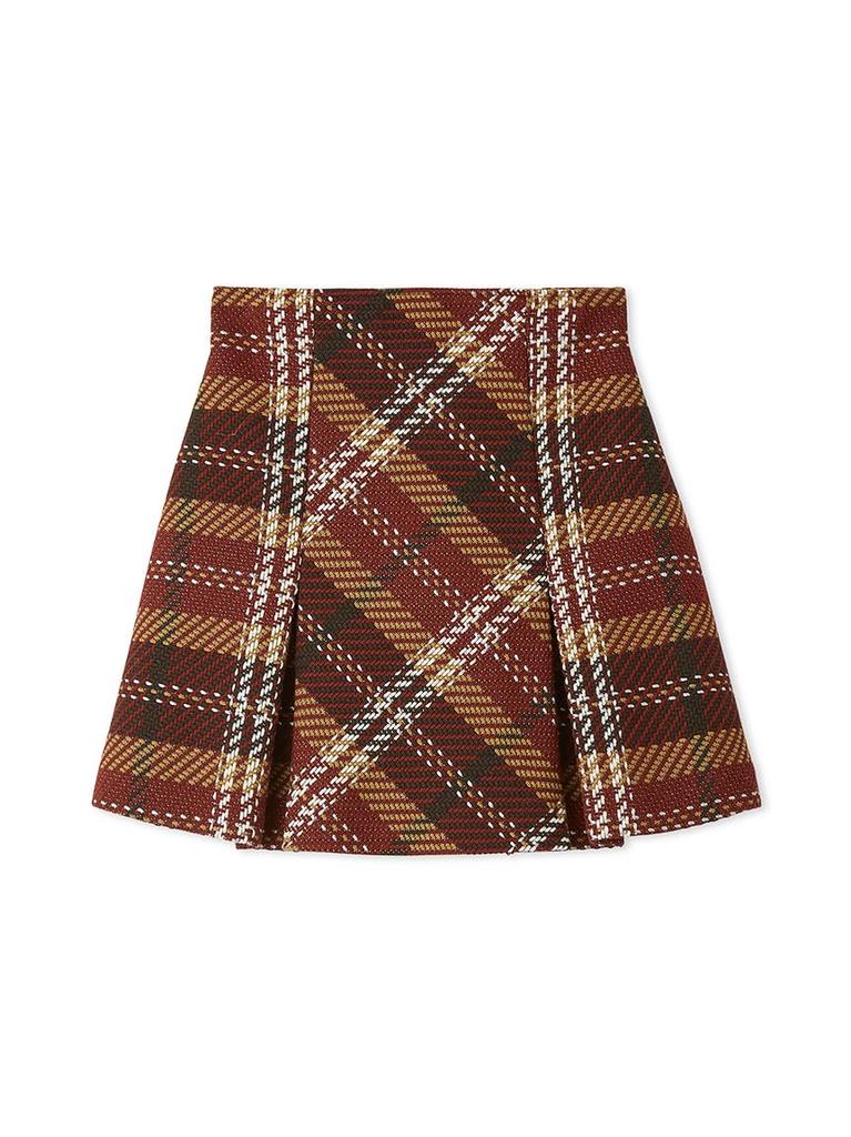 Roving Check Mini Skirt SWFS244086 RED [Sneider] Women's
