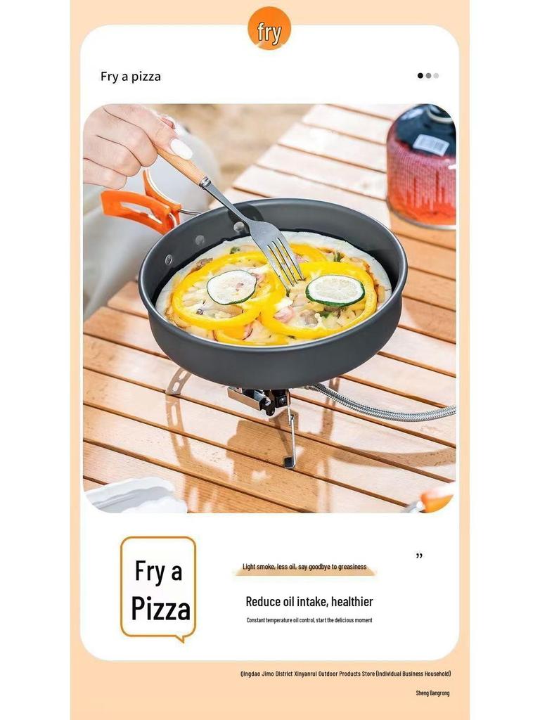 Portable Outdoor Camping Cookware & Kettle Set