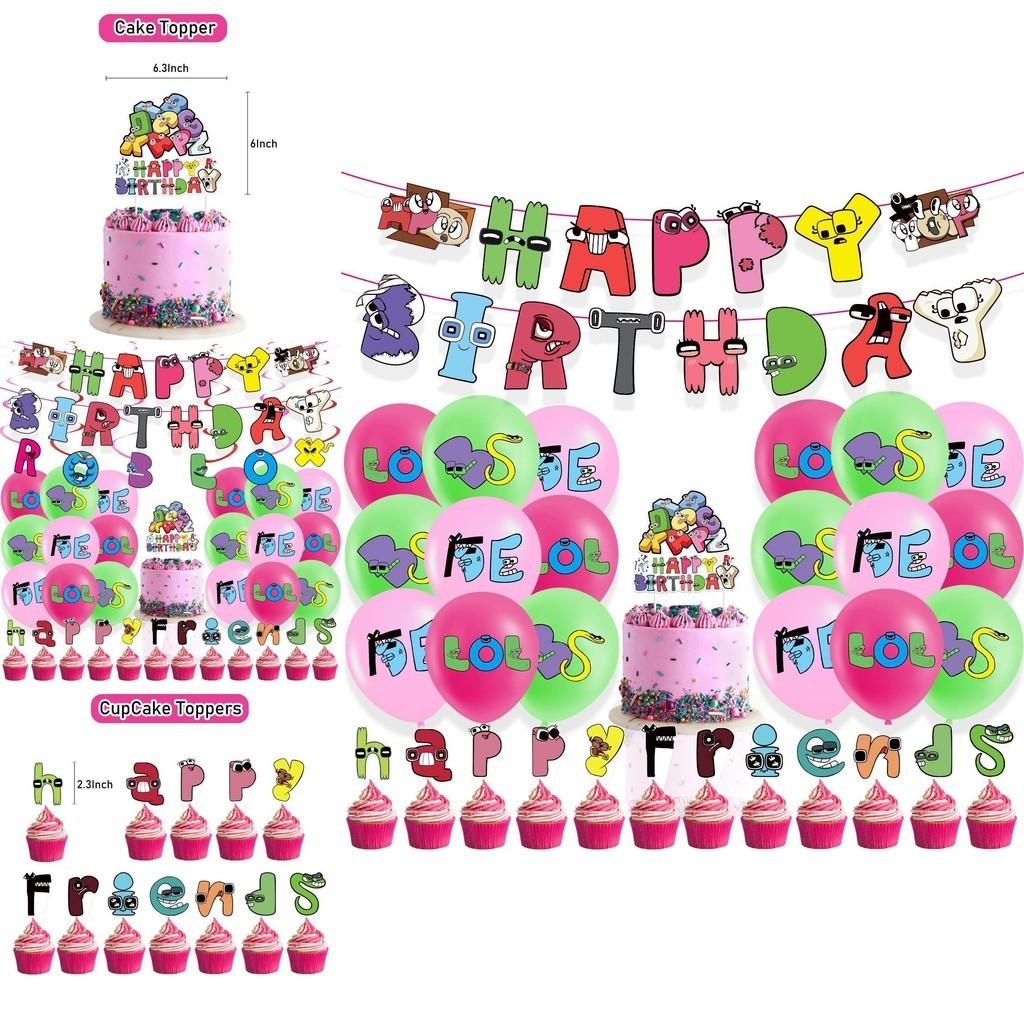 Colorful Balloon Pull Flag Set Alphabet Lore Birthday Party Home Supplies