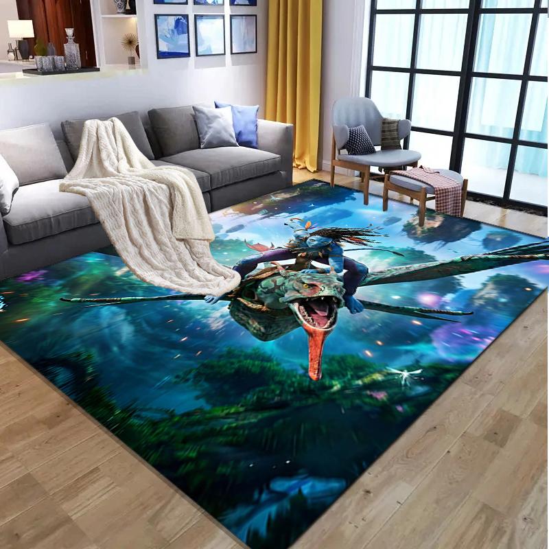 Tappeto con Motivo Avatar, Tappetino da Interno/Esterno, per Picnic, Sala Giochi, Camera da Letto, Ufficio, Soggiorno, Tappeto Decorazione Casa, Regalo di Compleanno
