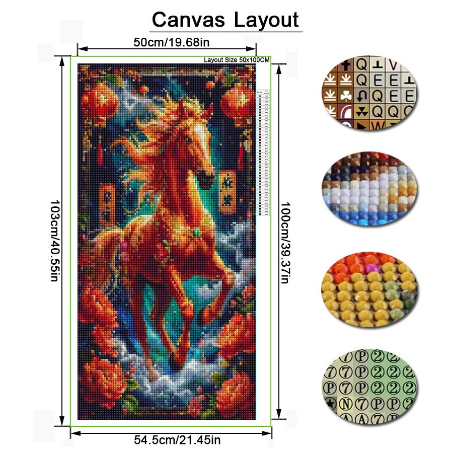 Horse Large Size Diamond Painting New Collection Animals Diy Full Drill Rhinestone Embroidery Mosaic Cross Stitch Kits
