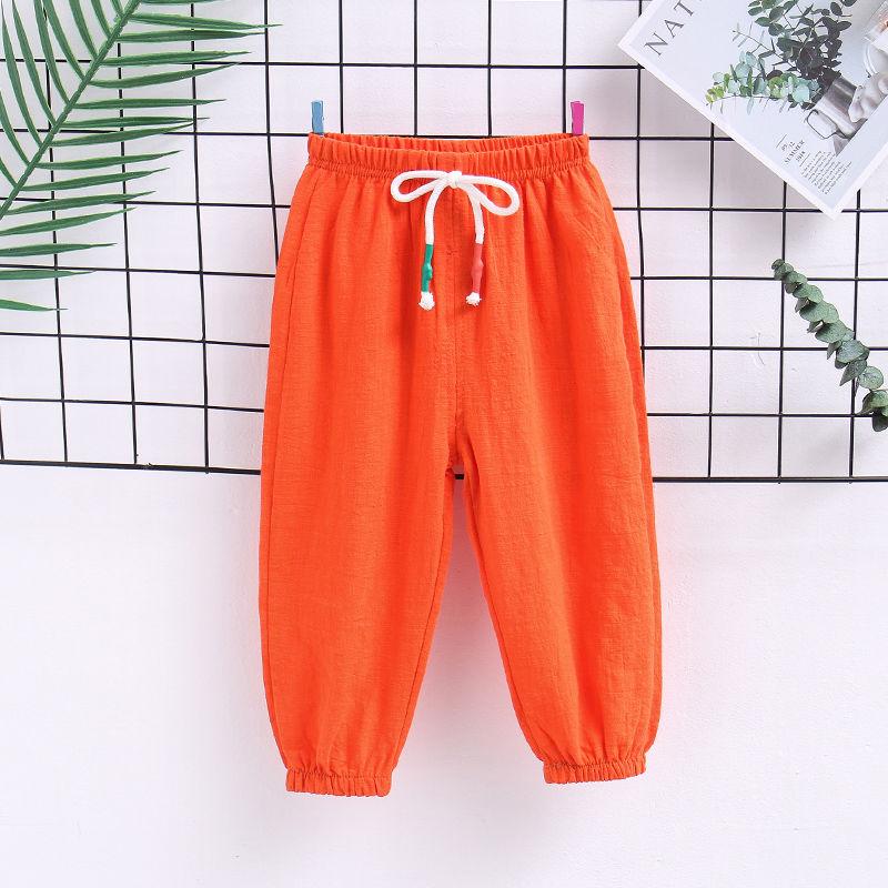 Children's Mosquito Repellent Pants Boys' Summer Thin Cotton Pants Baby's Outer Lantern Pants Girls' Leg Binding Pants