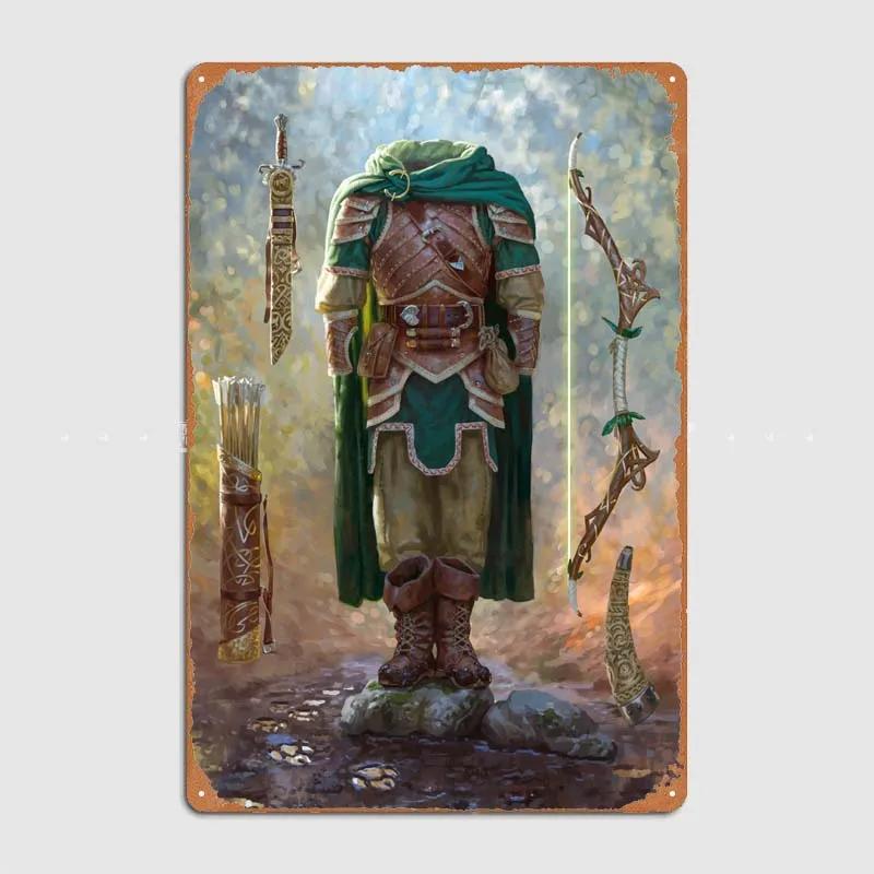 D-Dungeons And Dragons Posters Bedroom Decoration Game Signs Wall Art Vintage Metal Tin Sign for Gamer Room Wall Decoration Home