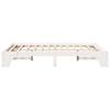 Bed Frame White 120 x 190 cm Solid Pine Wood
