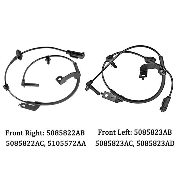 Set of 2 Speed Sensors (5085822AB & 5085823AB) for Dodge Avenger and Chrysler 200.