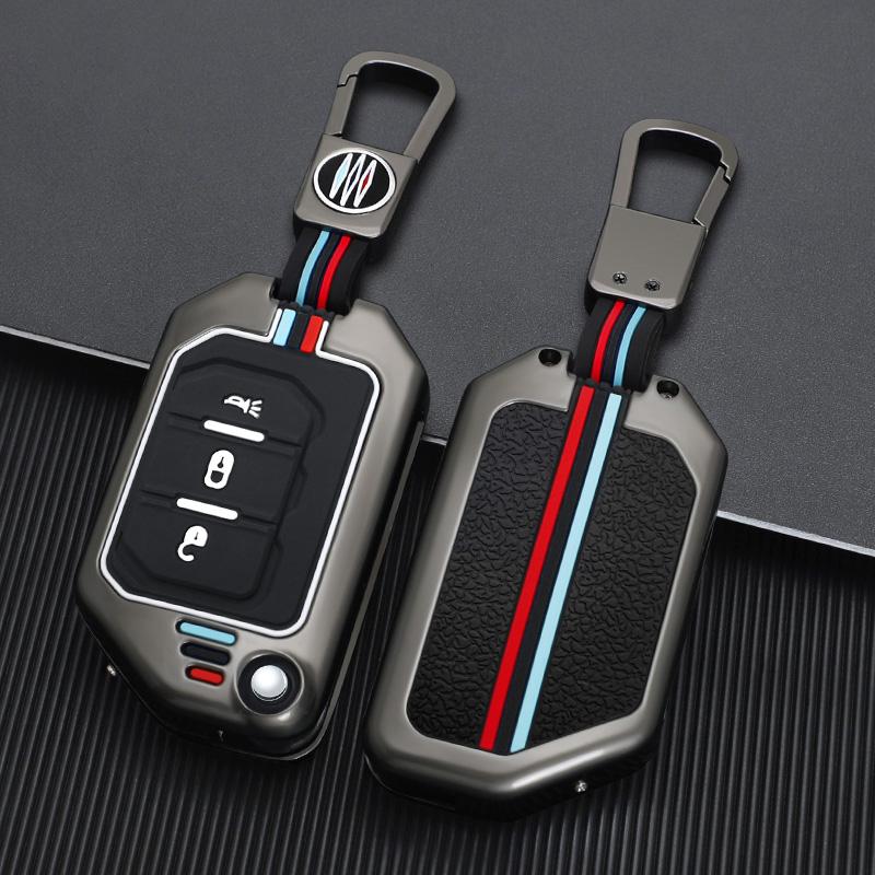 Car Key Case Cover Protective Shell Fob for Jeep Wrangler JL JLU Rubicon Gladiator JT Sahara JLU 18 2019 2020 2021 2022 2023