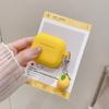 Yellow Square Case, Suitable for 1/1 Generation Apple Bluetooth Headset Cover Pro/Pro1 Generation Lemon Yellow Liquid Soft Case