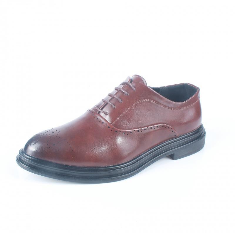 

Brock leather shoes men s Korean version breathable flower business dress casual suit groom wedding leathershoes 46 коричневый