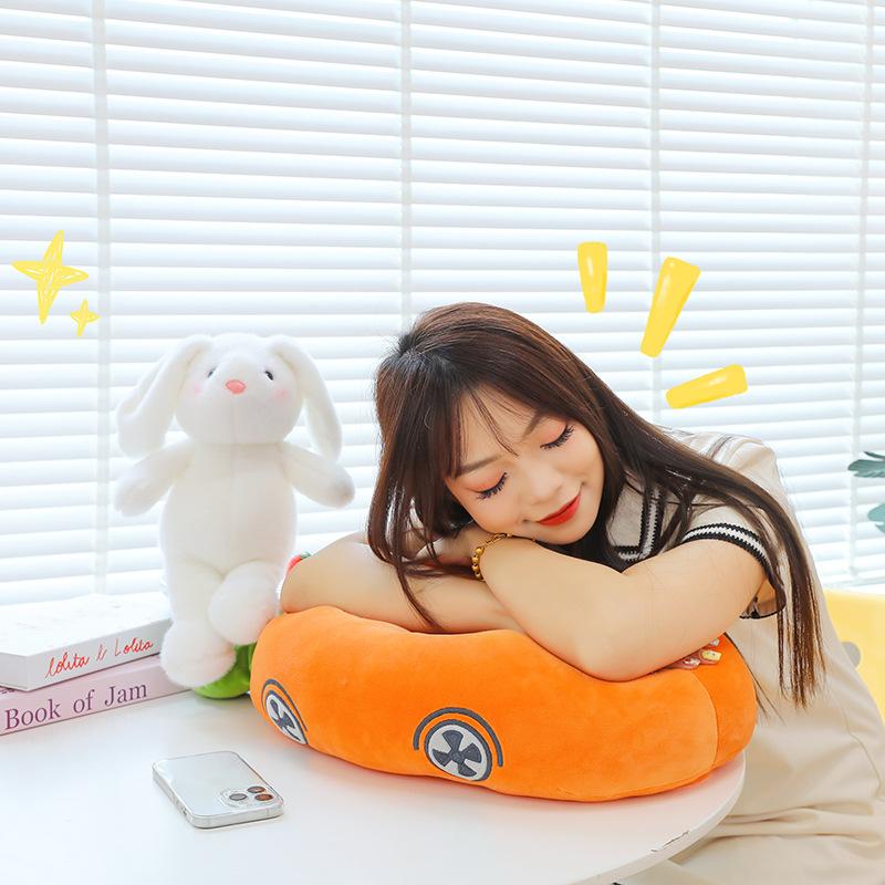 Creative Speeding Rabbit Doll Sitting on Caraway Doll Children Soothing Plush Toy Rabbit Doll