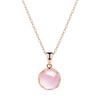 925 Silver Pink Chalcedony Pendant Necklace Korean Ins Style Summer 2023 Fashion Jewelry for Women