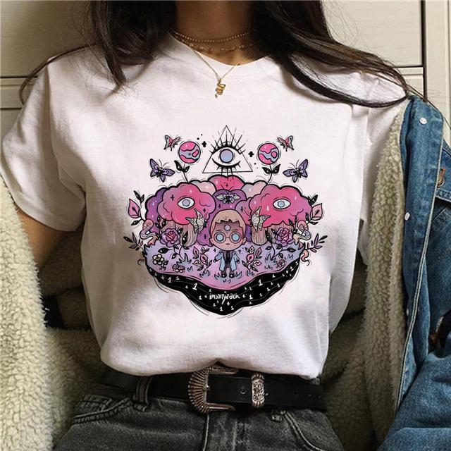 Tricou Harajuku Horror Psychedelic Satan Tricou Punk Tricou Demon Grim Death