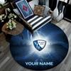 Custom Name VfL Bochum Round Area Rug,Carpet Rug for Living Room Bedroom Sofa Playroom Decor,Non-slip Floor Mat