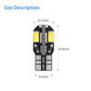 10pcs T10 W5W 194 LED Bulbs CANBUS No Error 12V 5W High Lumen Car Interior Side Marker Light 3030 SMD White Amber Red Bulbs 7