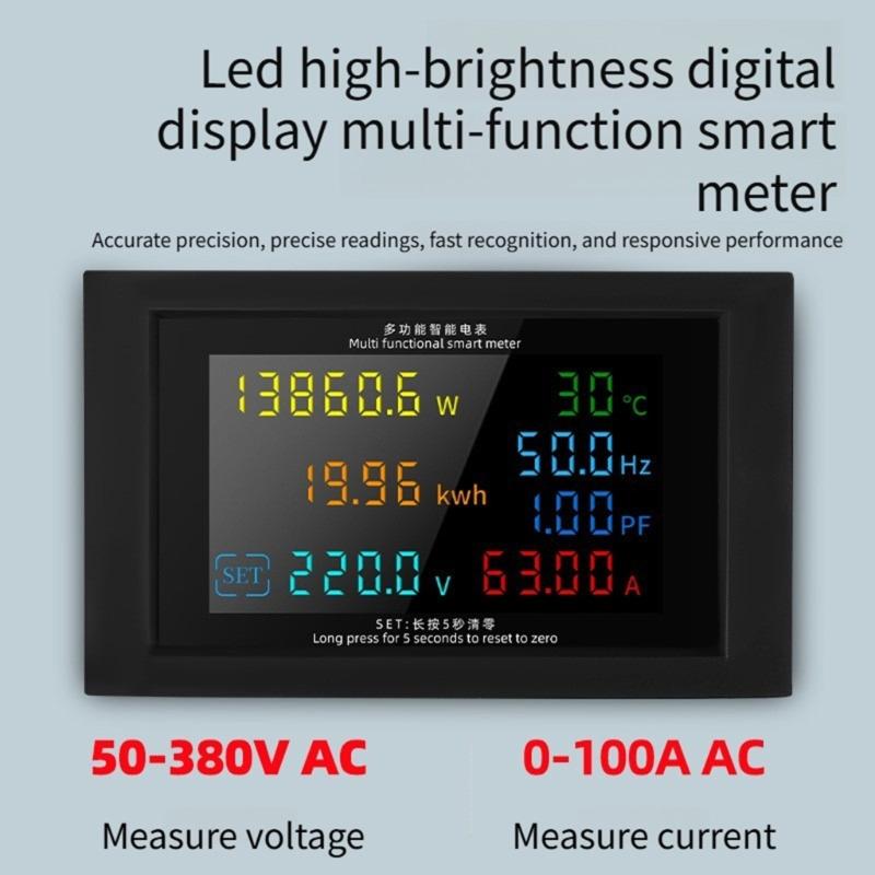 High Accuracy Digital Power Monitors with Clear LED Display Voltage Current Power Electric Energy Monitors