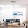 Crystal Chandeliers with Crystal Pendants, 8-Light Ceiling Light for Living Room, Bedroom Dining Room, Silver Tone