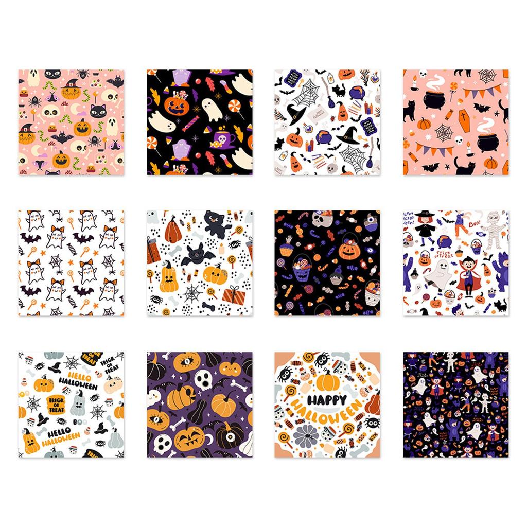 Halloween Decoration Handmade Packaging Double Offset Paper Horror Pumpkin Leaves Party Atmosphere Party Supplies