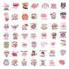 50 Cartoon Funny Brain Graffiti Stickers Decorative DIY Waterproof Stickers To Tear Creative Water Cup Stickers