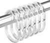12 Packs C-Shape Shower Curtain Hooks Rings, Plastic Shower Curtain Hooks for Bathroom Shower Rod, Window Curtains Hanger