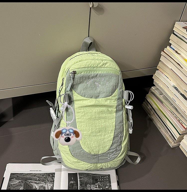 Schoolbag New Mori Ins High Value Fresh and Sweet Contrasting Color Splicing Backpack Couple Light Travel Mountaineering Backpack