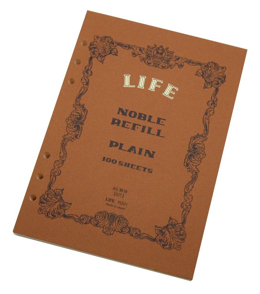 Life Noble System Planner R301 Refill, Plain, A5,