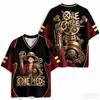 One Piece Monkey D.Luffy Oversized V-Neck Jersey 3D Quick Dry T-Shirt For Men Women Kids Anime Fan Tee Outdoor Sports Streetwear