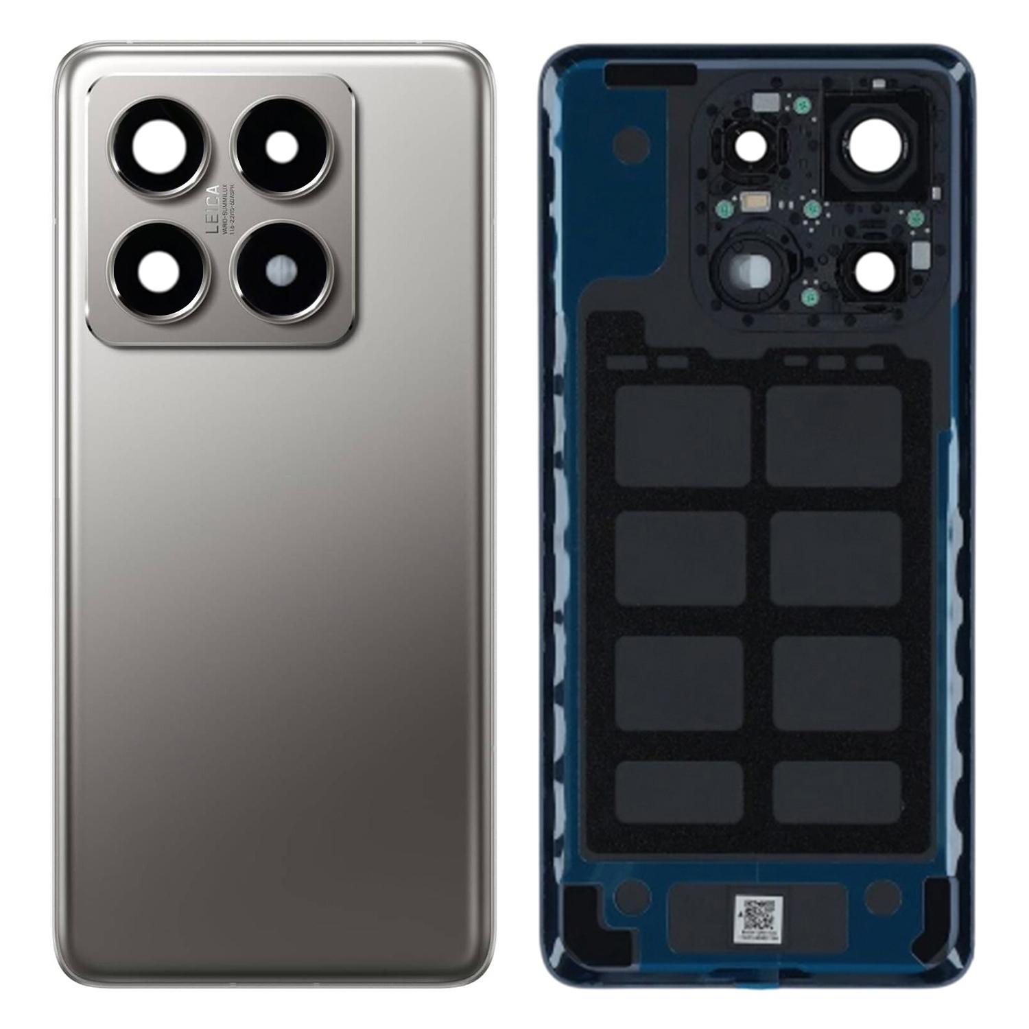 

For Xiaomi 14T Pro Back Battery Housing Cover with Camera Ring Lens Cover Spare Part (Without Logo) Grey