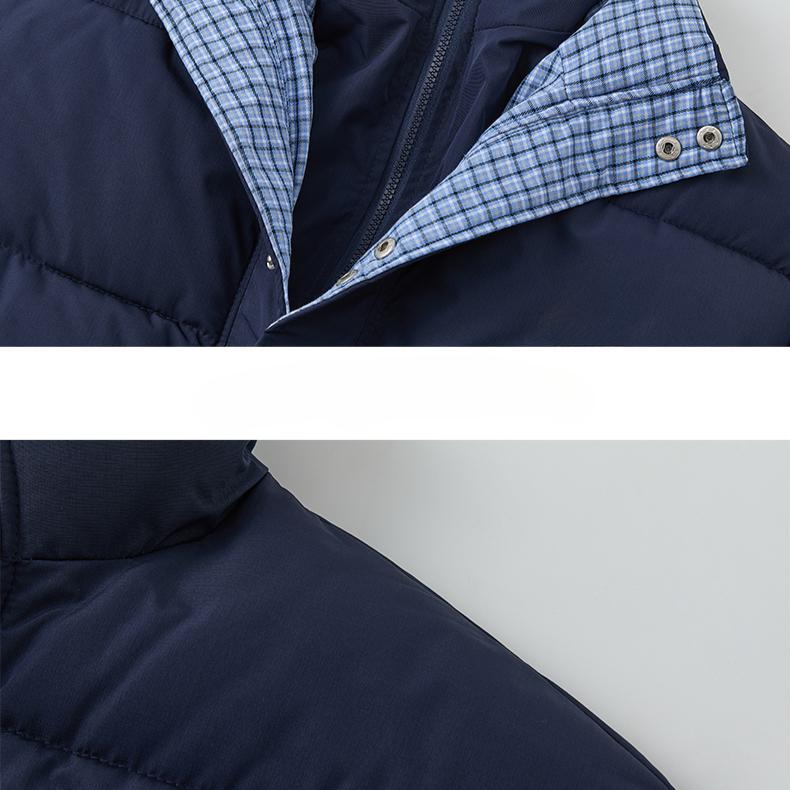 Winter Loose Plaid Patchwork Cotton Coat Women Double Layer Collar Puffer Jacket