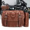 Bolsa Lateral de Motocicleta Com Tachas de Caveira Design Harley Customização Estilo Rocker Acessório de Turismo