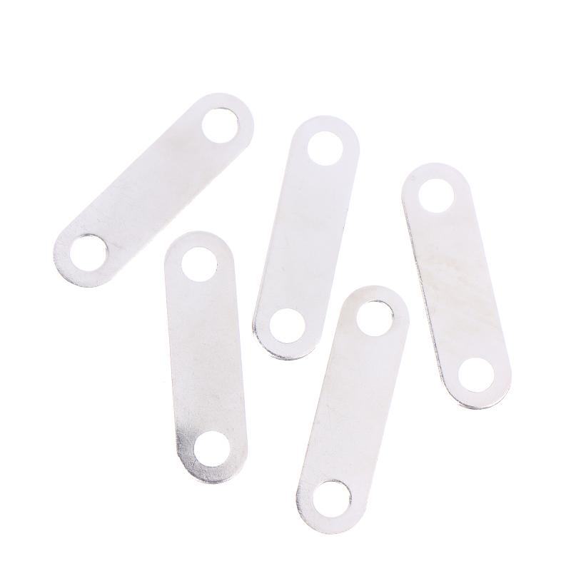 5/10-Pieces Nickel-Plated Copper Battery Busbar, 52x15mm for Lithium Battery Pack with M6 Holes (38mm CtC), 1.2mm Thick