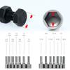 Hexagonal Bit Socket 1/4" Hex Shank Hex Nut Socket 9/14 Pcs Electric Drill Bit Set Household Auto Repair Tool