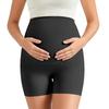 Maternity High-Waist Seamless Yoga Pants With Tummy Support Modal Spandex Blend Stretchy 3/4 Length Leggings Pregnancy