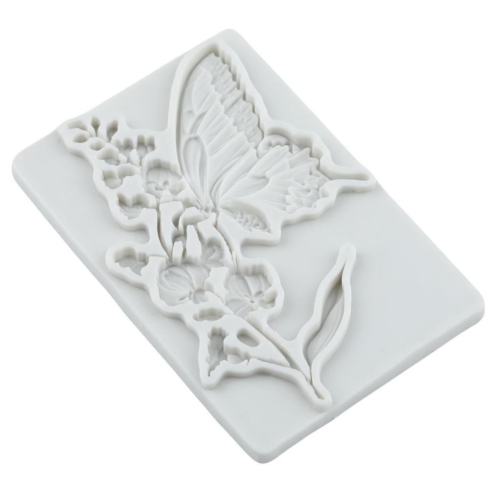 Flower Silicone Molds Orchid Butterfly Fondant Mold Cake Decorating Tools Cupcake Topper Chocolate Candy Craft Gum Paste Polymer Clay