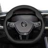 Für Volkswagen Runde D-förmige Lenkradabdeckung VW Polo Golf 4 5 6 7 Up Gol Passat B8 B7 CC Touran Tiguan T-Roc Touareg ID3