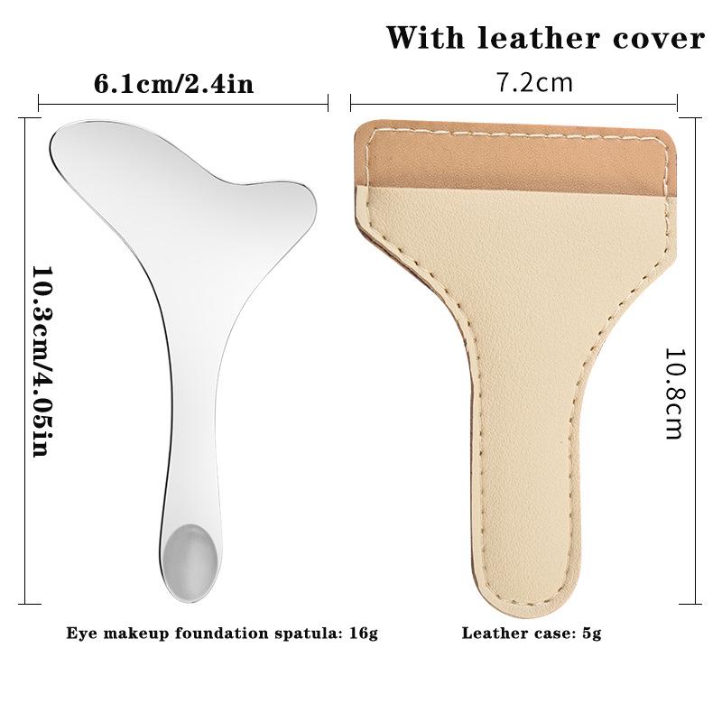 Stainless Steel Makeup Toner Spatula Double-end Cosmetic Cream Spoon Foundation Mixing Tool Eyeliner Assistant Make Up Tool
