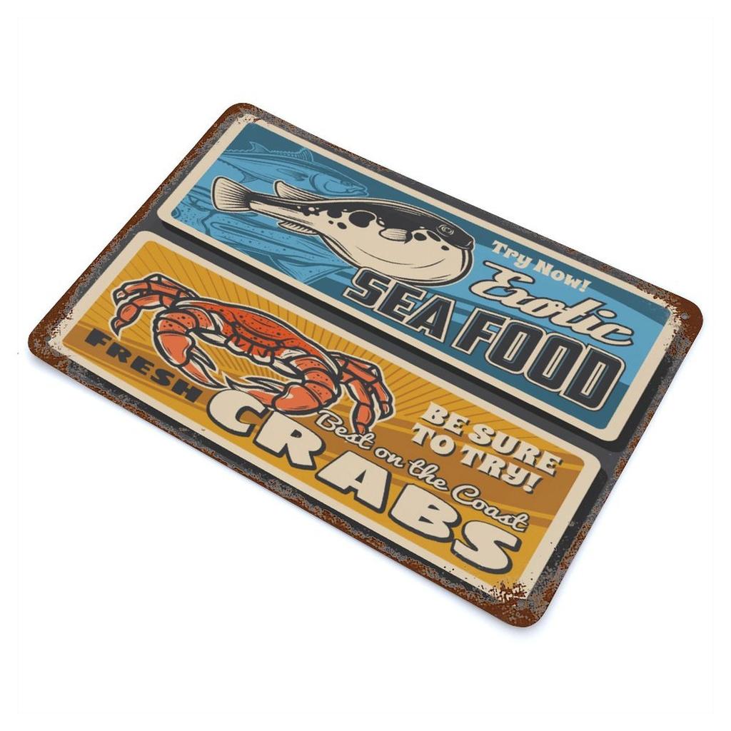 1-Pack Retro Rusty Metal Wall Sign, 20×30cm and 30×40cm, Aged Decor Plaque for Bedroom, Hallway, Study or Coffee Shop