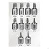 10 Pieces Screw Extractor with Drill Adapter SpiralFluted Damaged Set Broken for