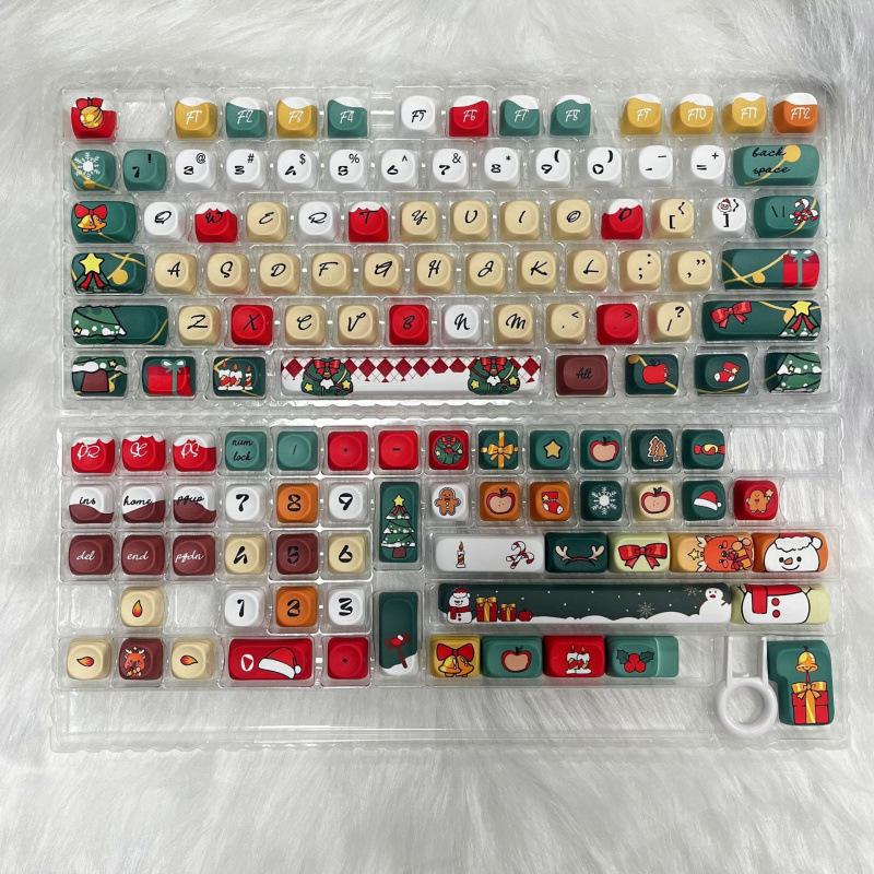 Premium Christmas Eve Themed Mechanical Keyboard Keycaps Set - Full Dye-Sublimation