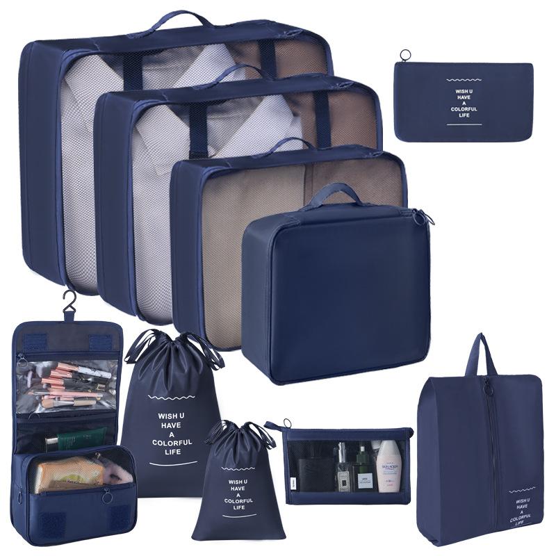 6/7/8/9/10 Pcs Set Travel Organizer Storage Bags Suitcase Packing Cubes Set Cases Portable Luggage Clothes Shoe Tidy Pouch Folding