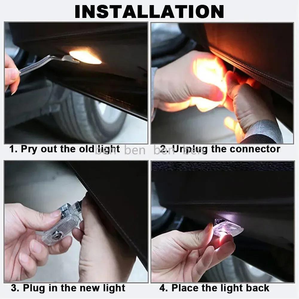 Car Sticker New 2025 For Mercedes Benz 2pcs HD Led Welcome Light Car Door Projector Lamps For Mercedes Benz AMG S-Class W221 200