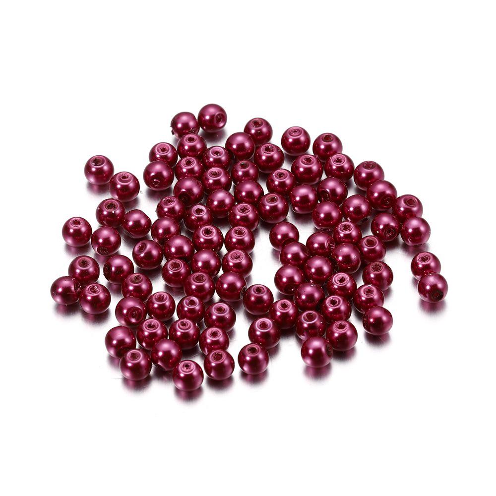 Multi-color 4mm Glass Imitation Pearl Beads for DIY Jewelry Crafting