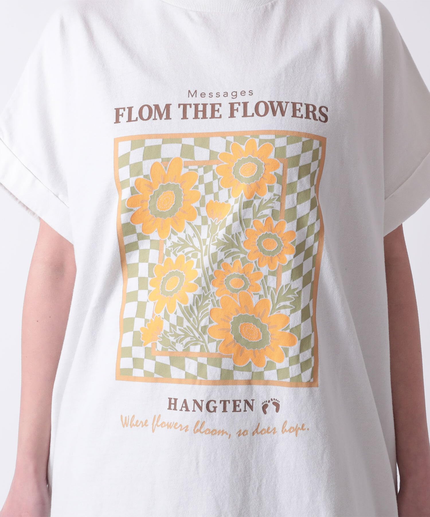

Hanten Flower PT (Flower Print) T-Shirt, White, Size L, 23SS-HT022-1