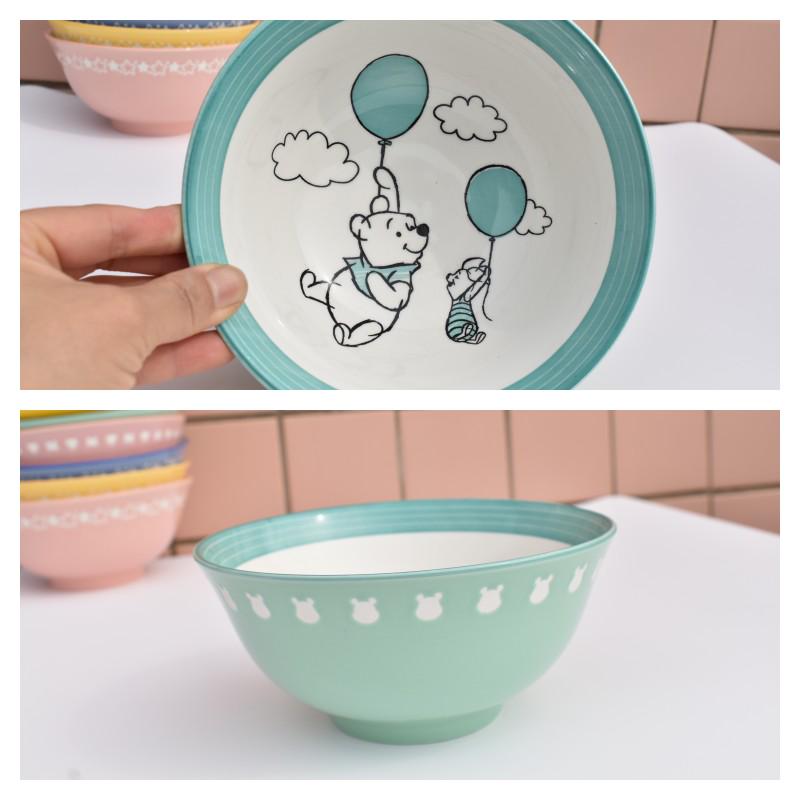 Colorful Large Ceramic Children's Bowl - Creative Underglaze Design for Rice or Porridge