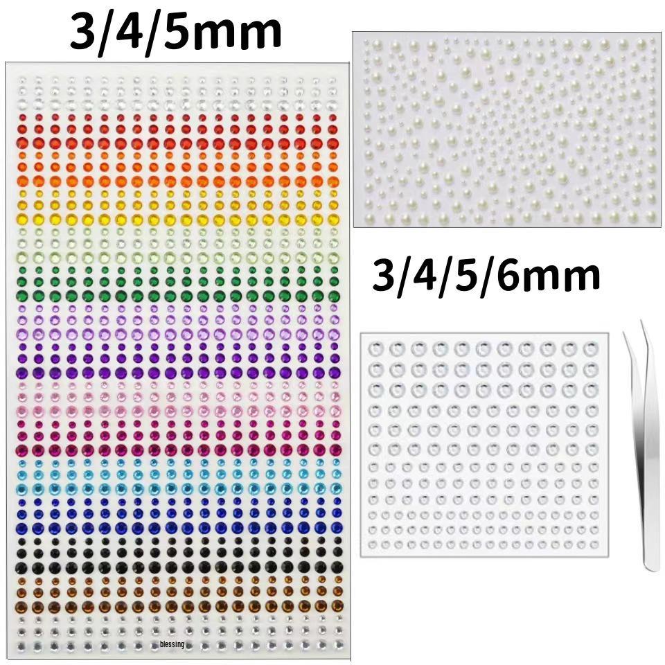 900-Piece Rhinestone Stickers: 15 Colors for Kids' Eye Makeup & Face Decoration