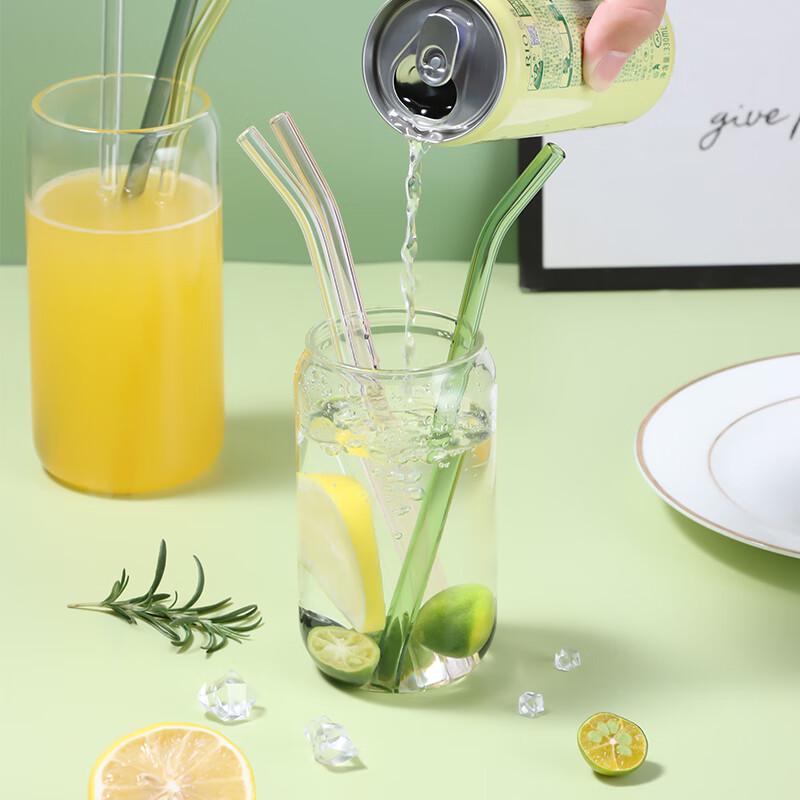 Baijie Reusable Glass Straw Set